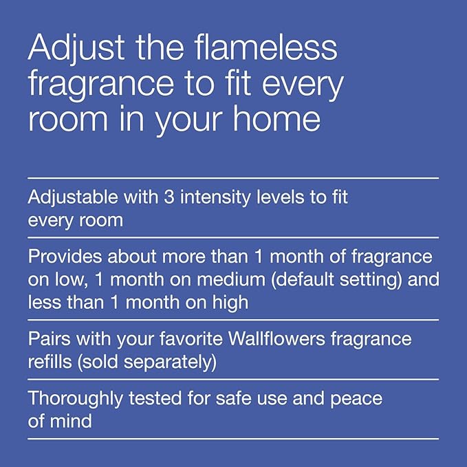Bath & Body Works Wallflowers Fragrance Plug, White Scent Control, Plug-In Air Freshener Device with 3 Intensity Levels for Bedrooms, Bathrooms & Living Spaces - 2 Pack