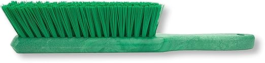 SPARTA 8 Inch Soft Counter Brush with Polyester Bristles and 5 Inch Handle, Color Coded Handheld Broom for Tables Countertops and Foodservice Surfaces, 13 Inch Overall Length, Green