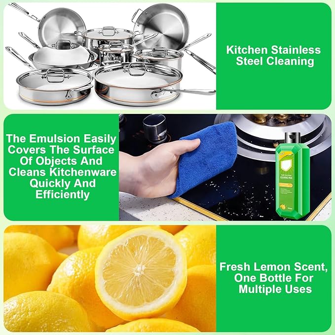Timeno Cleaning Milk House Cleaner, Powerful Multifunctional Concentrated Cleansing Lotion, Multi Functional Effective Cleaning Milk for Household Kitchen to Heavy Oil Stains - 300ml/10.6oz
