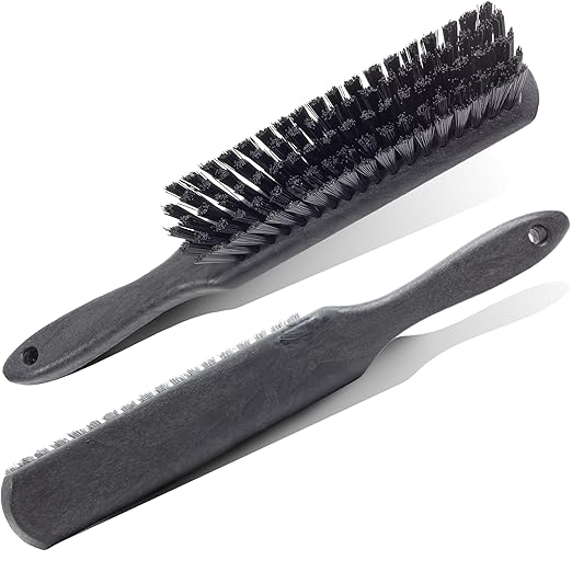 SPARTA 8 Inch Soft Counter Brush with Polyester Bristles and 5 Inch Handle, Color Coded Handheld Broom for Tables Countertops and Foodservice Surfaces, 13 Inch Overall Length, Black, Pack of 6