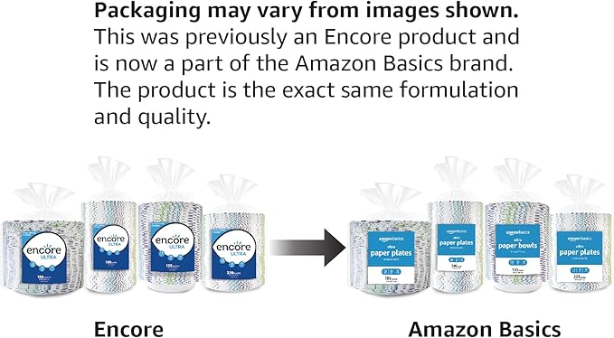 Amazon Basics Ultra Disposable Paper Bowls, 20 Oz, Microwave Safe, Soak Proof, Strong & Sturdy, White, 540 Count (4 Packs of 135)