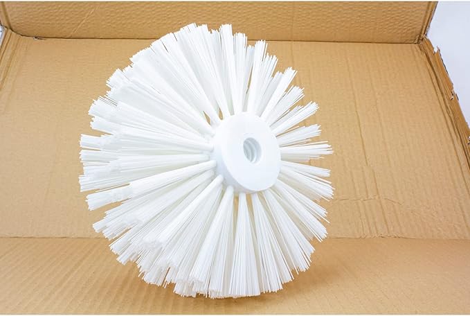 SPARTA Industrial Tank Brush Head Pipe Brush Head, Drain Brush with 3/4" Thread Hole (Handle Not Included) for Commercial Use, Plastic, 5.9 Inches, White