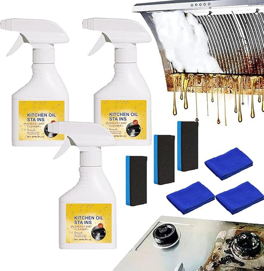 Kitchen Degreaser Spray - 2025 Best Kitchen Spary, Heavy Oil Stain Multi-purpose Cleaner, Effortlessly Eliminate Stubborn Grease&grime (3)