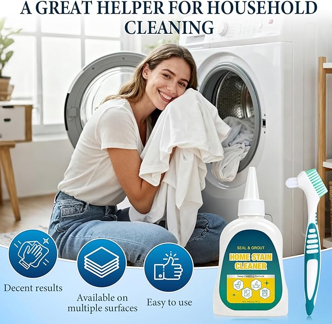 KLIFE Home Stain Cleaner Gel, Home Remover Gel, Deep Cleaning Gel for Tile Gaps, Washing Machine, Refrigerator Strips, Home Kitchen Sinks, Wall & Shower Stains - 6.76 Fl oz
