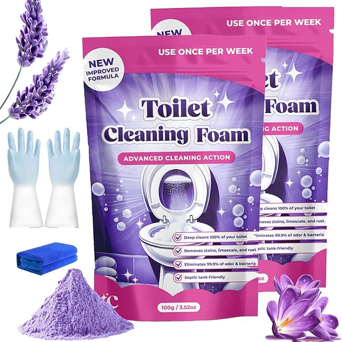 Fizz Clean Toilet Bowl Cleaner, 2026 Upgrade Toilet Bowl Cleaner, Power Foaming Toilets Clean, Fast-Foaming Formula for a Fresh, With Minimal Effort