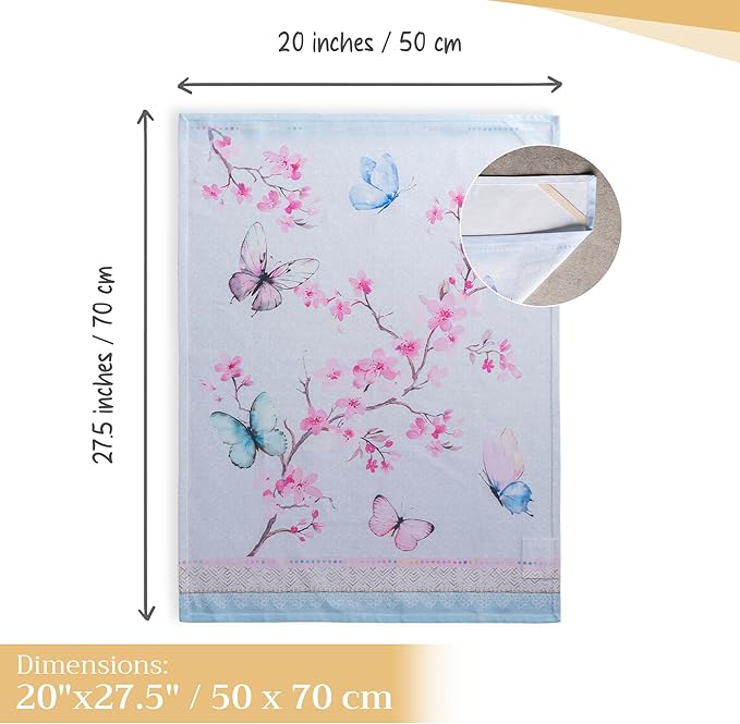 Maison d' Hermine Kitchen Towels Set of 3 100% Cotton 27.50" x 20" Reusable Cloth Tea Dish Towels Absorbent with Hanging Loop for Kitchen Farmhouse Hotel Spring Summer - Blossoms in Spring