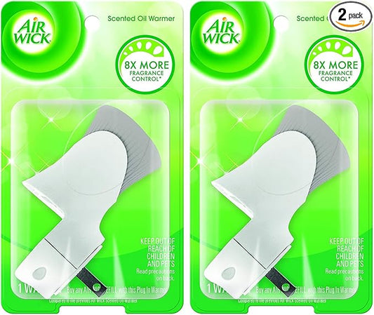 Air Wick Plug In Scented Oil Warmer | White | Essential Oils | 1 Count | Pack of 2