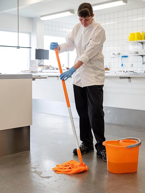 Vikan Microfiber Socket Mop, Blue