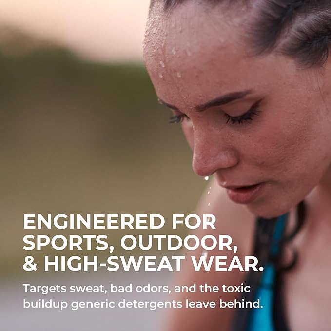 SWEAT X Original Activewear Laundry Detergent Liquid - Natural Washing Detergent for Activewear & Gym Clothes - Non Toxic Laundry Detergent for Sensitive Skin - Concentrated, 45 Loads (2 Bottles)