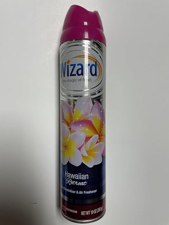 Wizard The Magic of Fresh | Odor Neutralizer & Air Freshener - 10 Oz. Hawaiian retreat (Pack of 4) (Packaging May Vary)