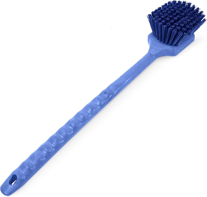 SPARTA 40501EC14 Plastic Large Scrub Brush, Kitchen Brush, Utility Brush With Long Handle For Cleaning, 20 Inches, Blue