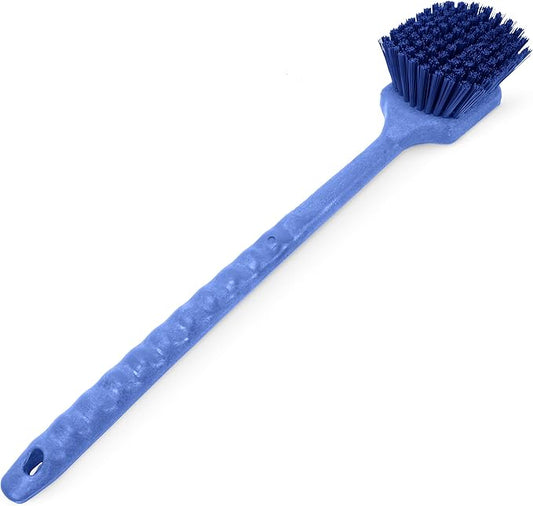SPARTA 40501EC14 Plastic Large Scrub Brush, Kitchen Brush, Utility Brush With Long Handle For Cleaning, 20 Inches, Blue, (Pack of 6)
