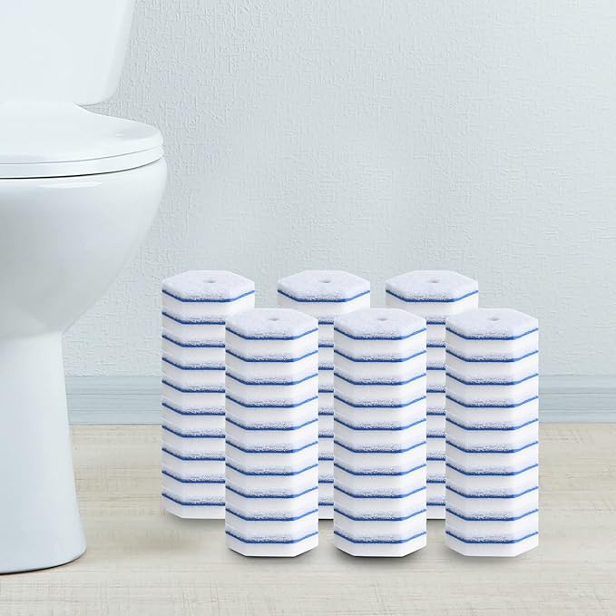 60 Counts Disposable Toilet Cleaning Wand Refills Bowl Scrubbers Heads (60)