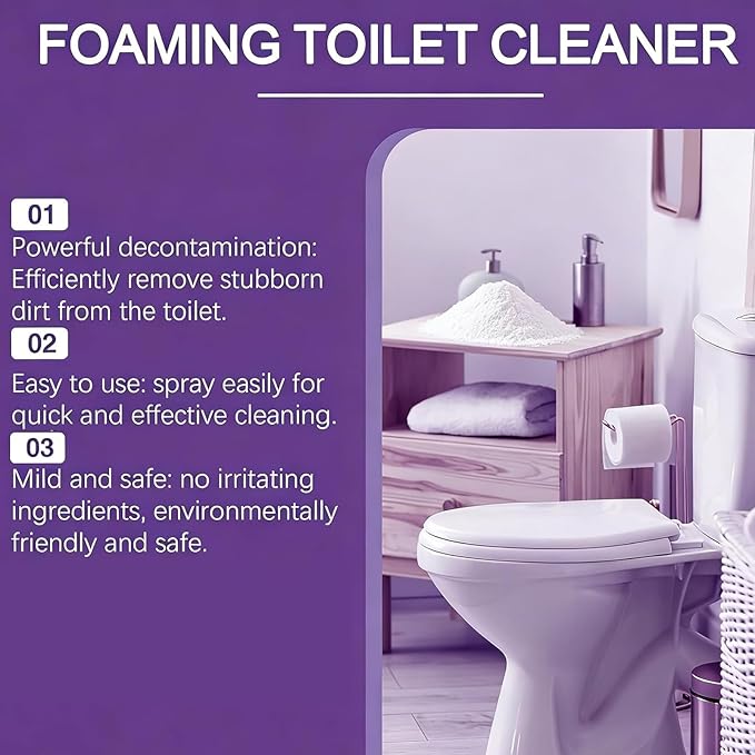 Fizz Clean Toilet Bowl Cleaner, 2026 New Fizzclean Toilet Cleaning Foam, Fast-Foaming Formula for a Fresh, With Minimal Effort (2pc)