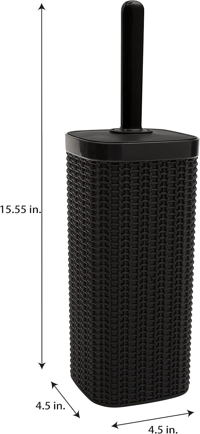 Bath Bliss Sailor Knot Matte Black Toilet-Brushes, 1 Pack