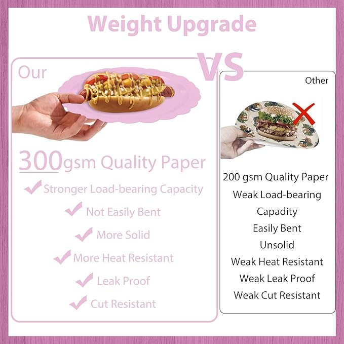 140 Pcs Pink Paper Plates and Napkins, Light Pink Party Supplies Include Scalloped Plates Napkins Cups Plastic Spoons Forks Knives for Baby Bridal Shower, Wedding, Birthday