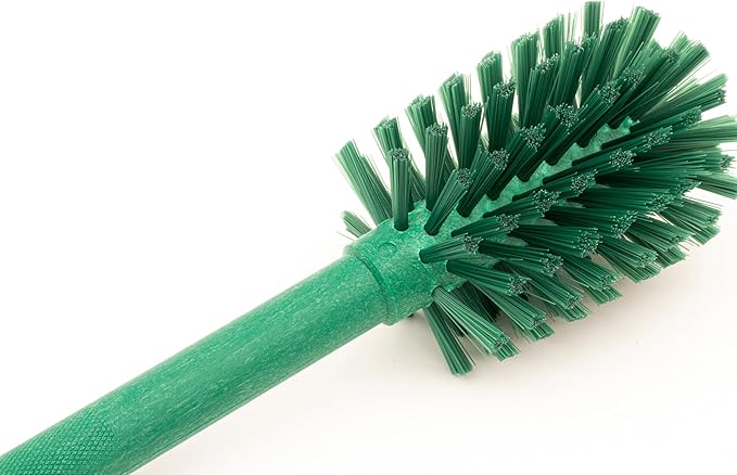 SPARTA 12 Inch Bottle Brush with Polyester Bristles and Plastic Handle, Color Coded, Large Round Head Cleaner for Bottles Jars and Food Service Equipment, Green