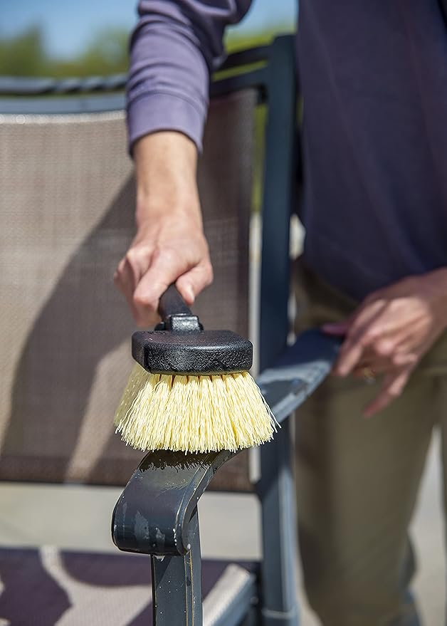 Harper 37518700 All-Purpose Scrubbing & Squeegee Brush Set with 10 in. Wash Brush with Flow-Through Handle, 24 in. Floor Squeegee, 10 in. Deck Brush and 8 in. Handheld Scrub Brush