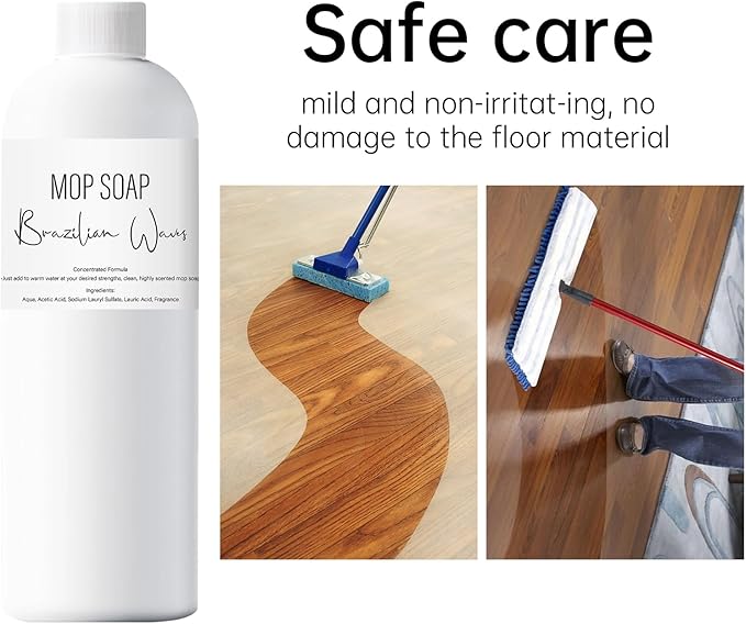 Brazilian Waves Mop Soap 120ML, 2025 New Mop Soap For Floor Cleaning, MopSoap Brazilian Wave, Multipurpose For Home Cleaning