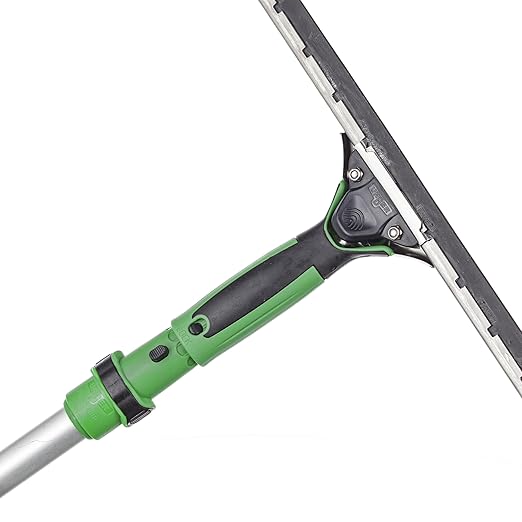 Unger Commercial 6" Window Squeegee with Ergonomic Handle, Case of 10 – Soft Rubber Blade & Stainless Steel "S" Channel for Streak‑Free Cleaning ES150