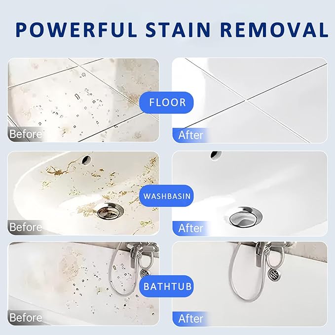 Scale Remover Bathroom Cleaner Foam Spray, Powerful Scale Remover, Bathroom and Shower Foamer Aerosol, Suitable for Tiles, Glass, Stainless, Steel, Acrylicand Natural Stone (1)