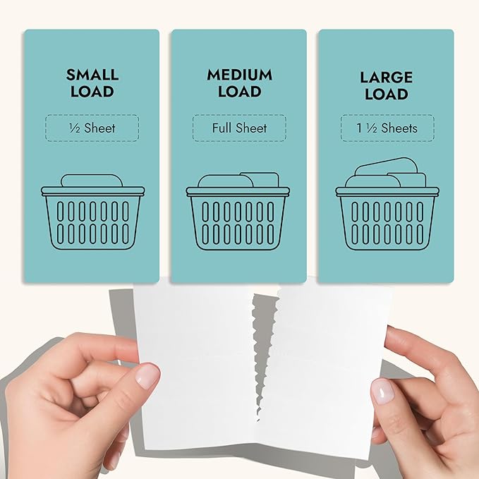 Hauss-Biodegradable Detergent Sheets - 80 loads - Tackles Tough Stains & Odors, Plant Formula, No Animal Testing, Plastic and Toxic Free, Gentle on Sensitive Skin, 40 sheets (Unscented)