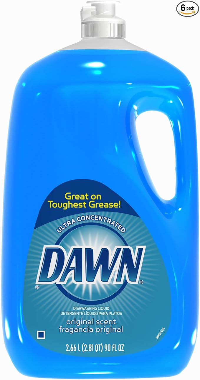 Dawn Ultra Dishwashing Liquid, Original Scent, Blue, 90-Ounce (Pack of 6)