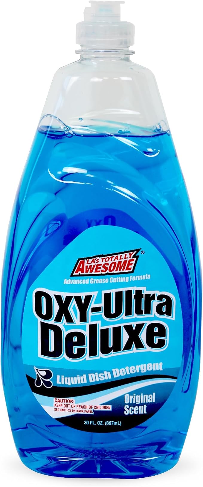La's Totally Awesome Dish Soap Liquid – Original Scent (30 fl oz, Pack of 3) – Grease-Fighting Dishwashing Liquid from Awesome Cleaner Brand