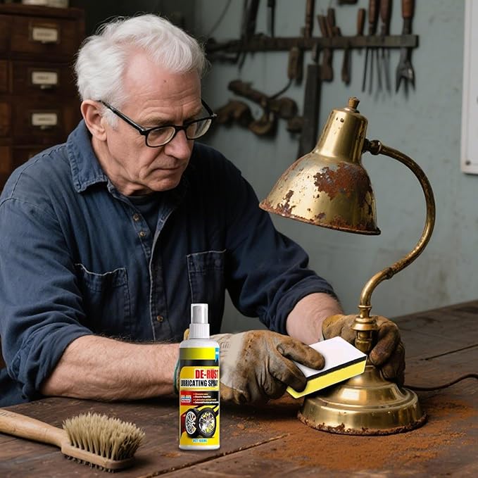 Rust Removal Spray, With Sponge, 100ml, Stain Cleaning Mist, Garage Rust Cleaner, Quickly Restoring Metal Surfaces, For Garage Trailer Driveway Brake Disc Motorcycle Car Kitchen Shower