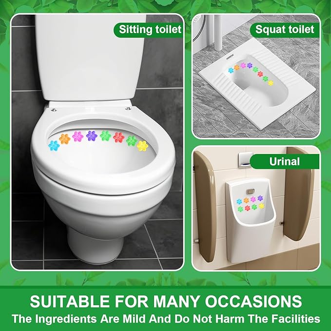 Toilet Gel, Toilet Stain Removal Cleaning Air Freshener, 96 Flowers, 8 Kinds Of Scent Toilet Bowl Cleaner【2 Boxes】