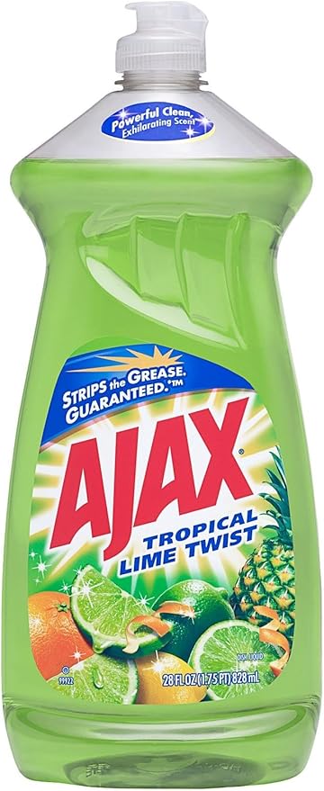 Ajax Dishwashing Liquid, Tropical Lime Twist, 28 Ounce