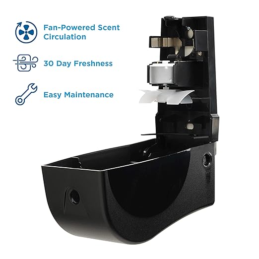 ActiveAire Powered Whole-Room Air Freshener Dispenser by GP PRO (Georgia-Pacific), Black, 53257A, 4.090" W x 3.610" D x 6.820" H