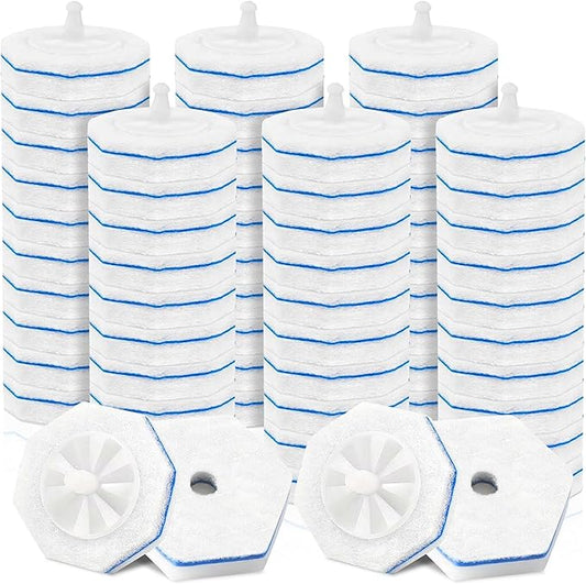 64Pcs Toilet Wand Refills, 5X Power Disposable Toilet Bowl Cleaners Scrubber Pads, Upgraded Cleaning Formula Disposable Wand Heads Compatible with Clorox and Most Standard Handles