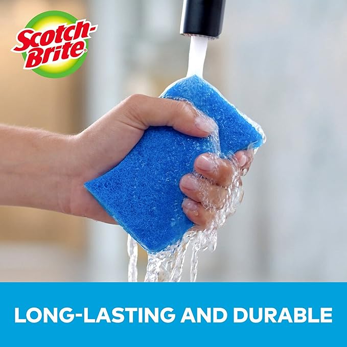 Scotch-Brite Non-Scratch Scrub Sponges, 6 Pack and Stainless Steel Scrubbers, 3 Pack