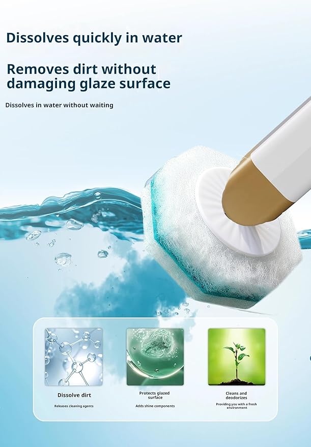 50 Pack Wand Refills Compatible with Clorox Toilet Wand Handle - Jasmine Scented Disposable Toilet Cleaning Heads - Green Scrubber Pads Refill Kit with Pre-loaded Cleaner (Wand Not Included)