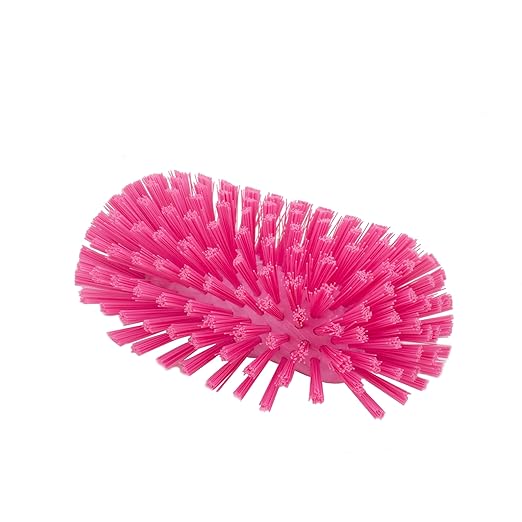 SPARTA Tank and Kettle Scrub Brush Heavy-Duty Tile Brush, Color-Coded and Handle Compatible (Sold Separately) for Optimal Access In Spacious Containers, Plastic, 5.5 X 9.5 Inches, Pink, (Pack of 2)
