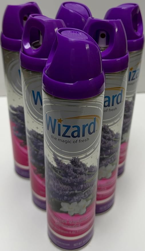 Wizard The Magic of Fresh | Odor Neutralizer & Air Freshener - 10 Oz. Sweet vanilla lavender (Pack of 6) (Packaging May Vary)