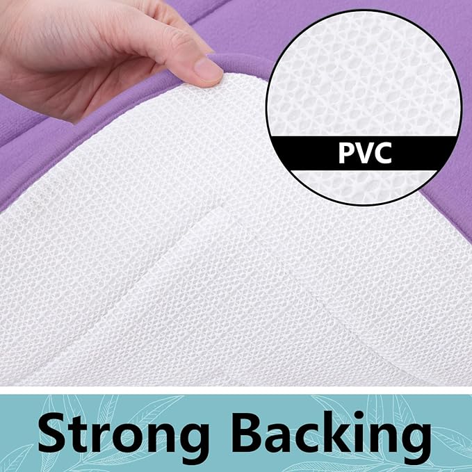 Arotive Memory Foam Bathroom Rug Mat 30x20, Ultra Soft and Absorbent Bath Mat, Machine Wash Dry, Comfortable Bath Rug Carpet for Bathroom Floor, Tub and Shower, Lavender