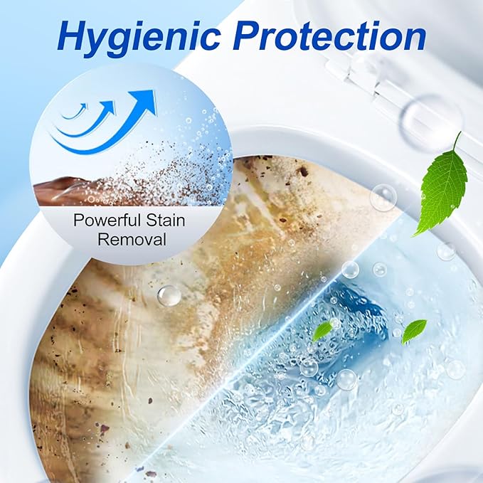 Automatic Toilet Bowl Cleaner Tablets, 50 Pack - Bleach, Descale & Deodorize, Septic-Safe, Continuous Cleaning, Fresh Scent, Drop-In Tank Cleaner effective to use Works with Toilets -white+best-AAA