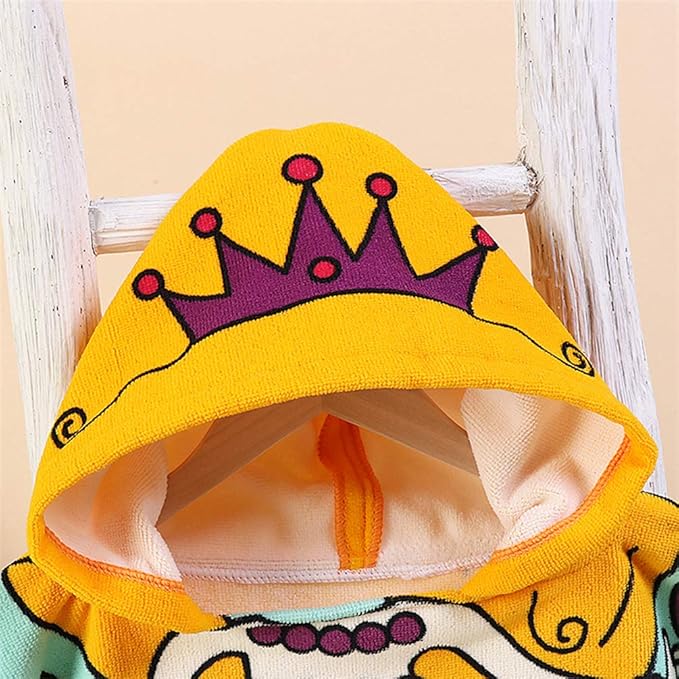 TONWHAR Soft Cotton Hooded Beach Towel Poncho for Kids Bath Pool Beach Swim Boys Girls Cartoon Cover-up Cape (Mermaid)