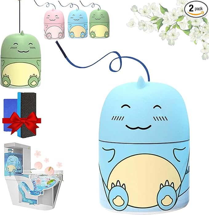 Magic Toilet Bowl Cleaner, ToiletCleaner & Toilet Deodorizer Wonder, Magic ToiletCleaning Bottle, Cute Dinosaur-Shaped Bathroom ToiletsTank Cleaner, Three Fragrances (Ocean)