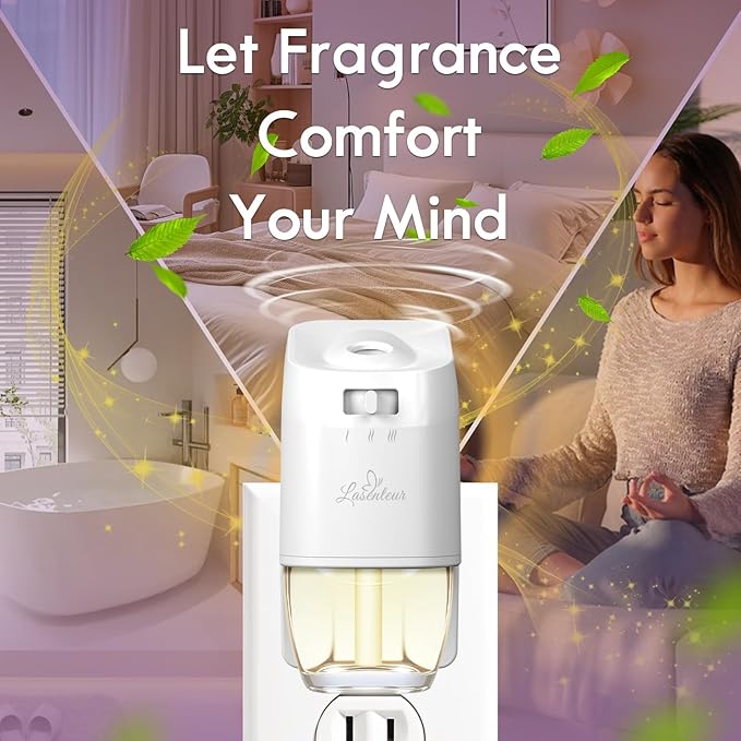 Plug In Refills Air Freshener, Lavender & Gardenia, Lavender & Chamomile, Sage, Sandalwood, for Home and Bathroom, 5.28 Fl Oz 8 Count, Compatible with Air Wick & Glade, Not Include Glade Plus