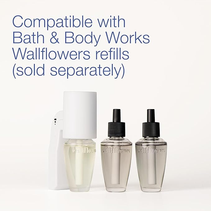 Bath & Body Works Wallflowers Fragrance Plug, White Scent Control, Plug-In Air Freshener Device with 3 Intensity Levels for Bedrooms, Bathrooms & Living Spaces - 1 Pack