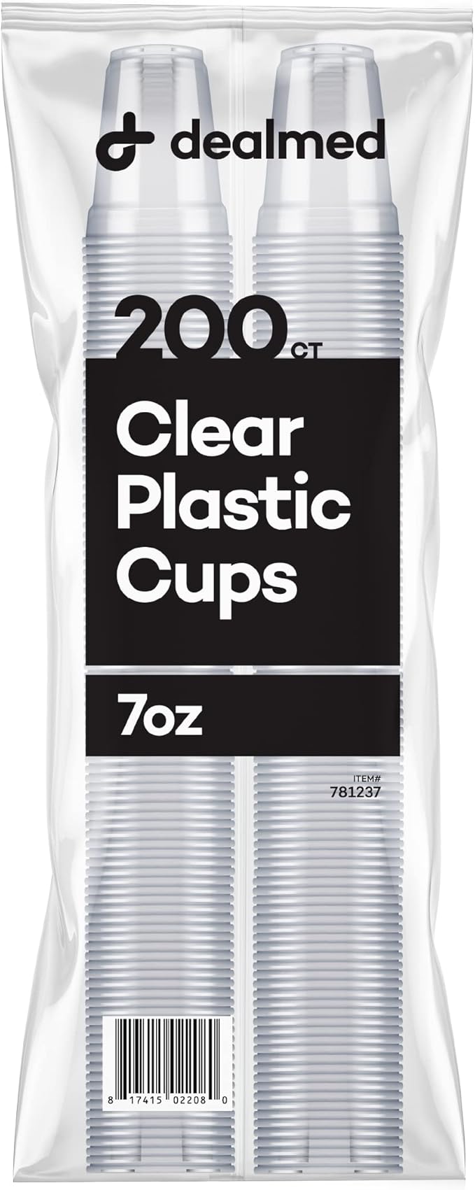 Dealmed Professional 7 oz. Disposable Plastic Cups - 100% Recyclable for Healthcare, Dental, Veterinary & Food Service Use (Pack of 200)