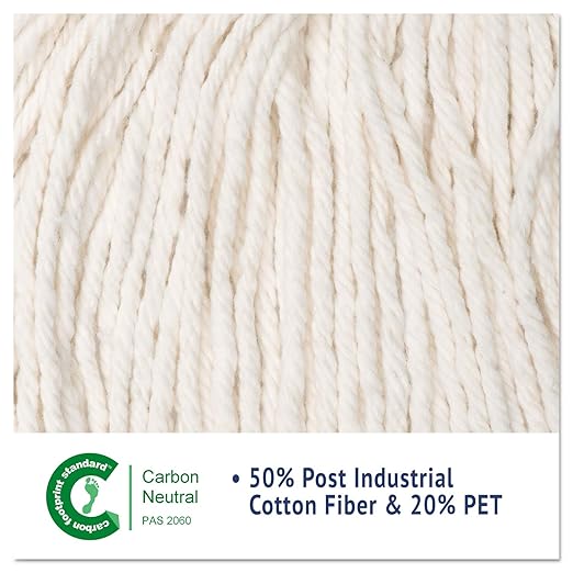 Boardwalk UNS 502WH Super Loop Wet Mop Head, Cotton/Synthetic, Medium Size, White, Cotton/Synthetic (Pack of 12)
