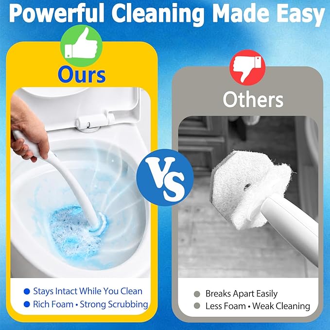 Toilet Wand Refills for Clorox 30 Count, Disposable Toilet Cleaner Refills Pads（not included brush rod）