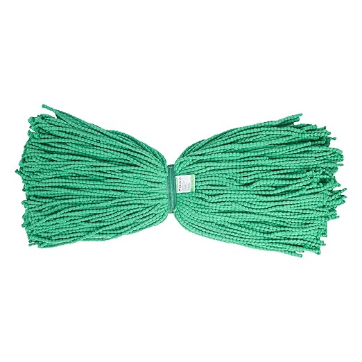 Restaurantware-MOP Head ONLY: Clean Tek Professional 24 Ounce Wet Mop Head, 1 Cut End Refill - Handle Sold Separately, 1.25 Inch Headband, Microfiber Green Replacement, Reusable