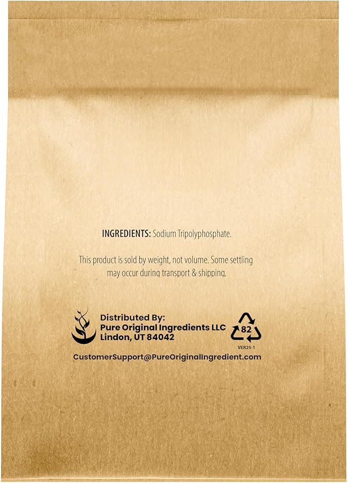 Pure Original Ingredients Sodium Tripolyphosphate Powerful Cleaning Agent, Water Softener, Laundry Additive (16 Ounce)