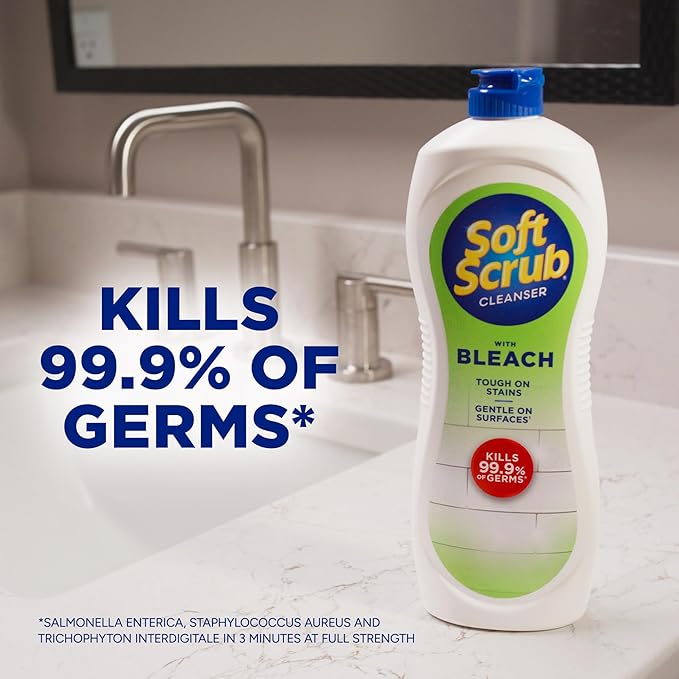 Soft Scrub Antibacterial Multi-Purpose Cleanser with Bleach Surface Cleaner, 36 Fluid Ounces