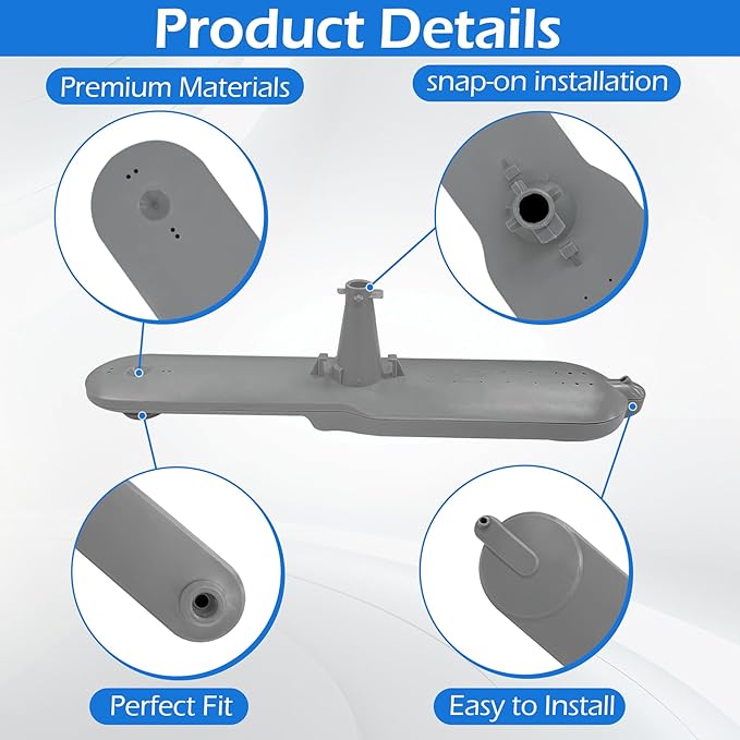5304517981 Dishwasher Lower Wash Arm Orbital Spray Arm Replacement for Frigidaire Electrolux Kenmore Crosley Gibson Kelvinator Tappan Westinghouse Dishwasher Replaces AP6886144 PS12717896